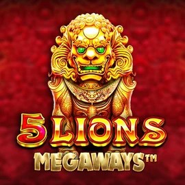5 Lions Megaways slot logo by Pragmatic Play at Glorious Bingo