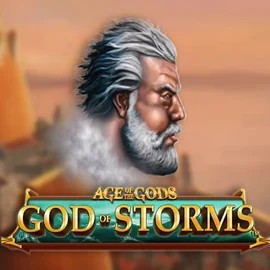 Age Of The Gods: God of Storms logo – Slots by Playtech at Glorious Bingo
